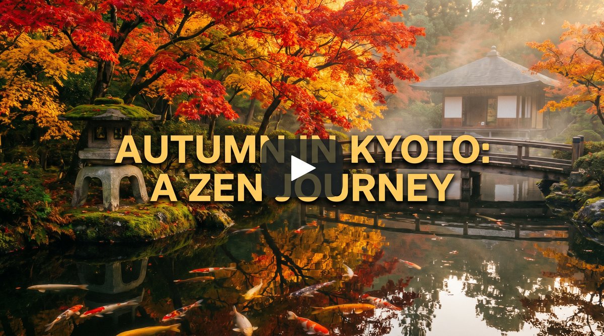 大象传媒日式庭院秋景视频